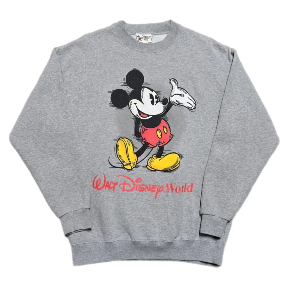 Vintage‎ Walt Disney World Mickey Mouse Crew Neck Sweatshirt Mens Large 90s